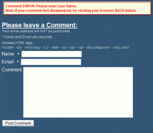 comment-error-hack