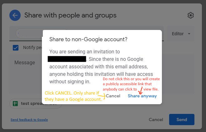 Share a Google Doc with a Non-Google User